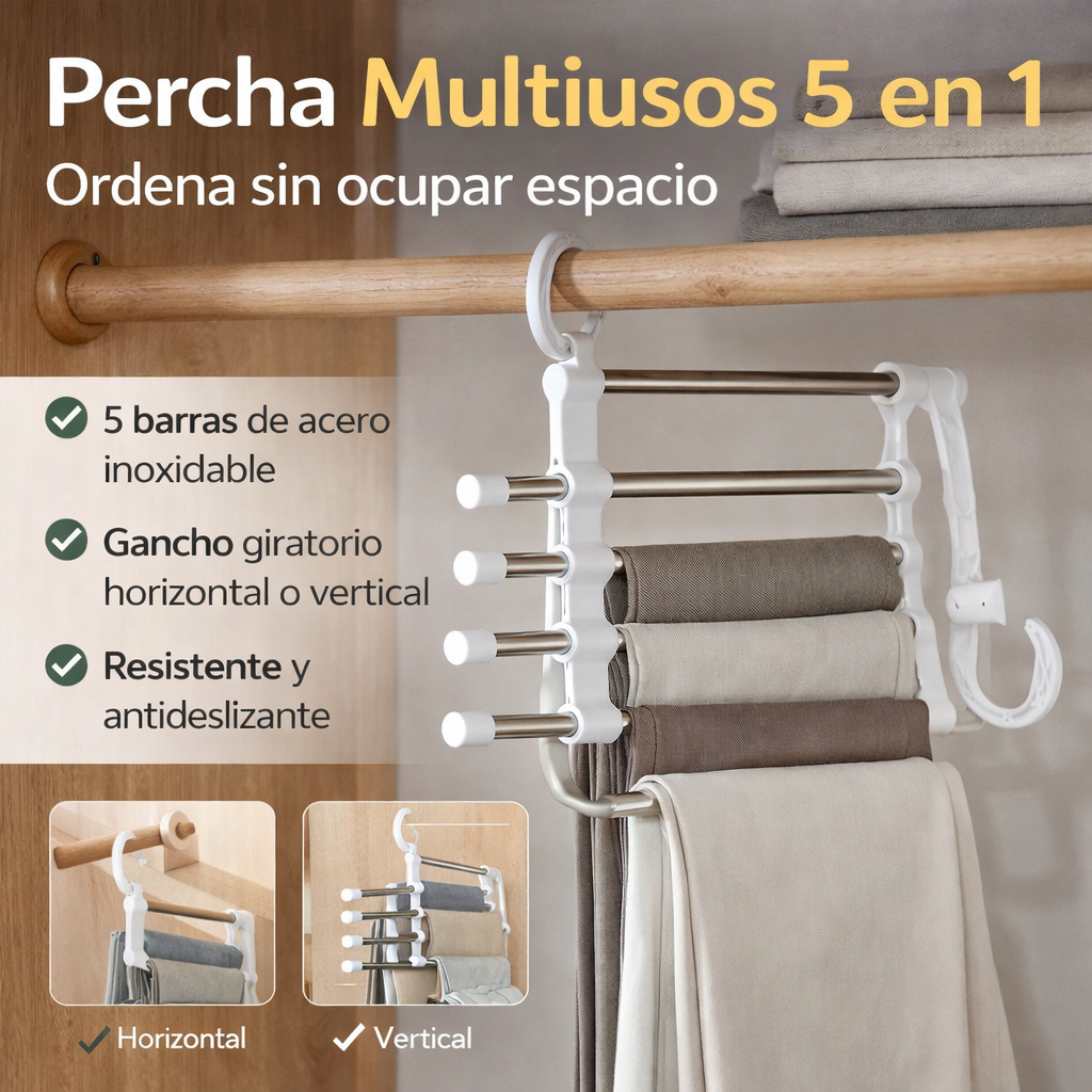 Perchero Mágico Plegable 5 en 1 (Pack x3 - Oferta Especial)